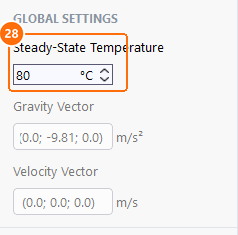 Heat tab global settings with Steady-State Temperature 80 degrees