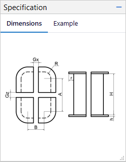 Dimension drawing of the Default bobbin