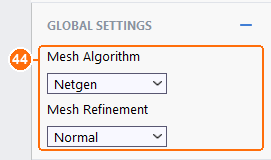 Mesh global settings with Netgen and Normal