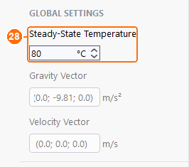 Heat tab global settings with Steady-State Temperature 80 degrees