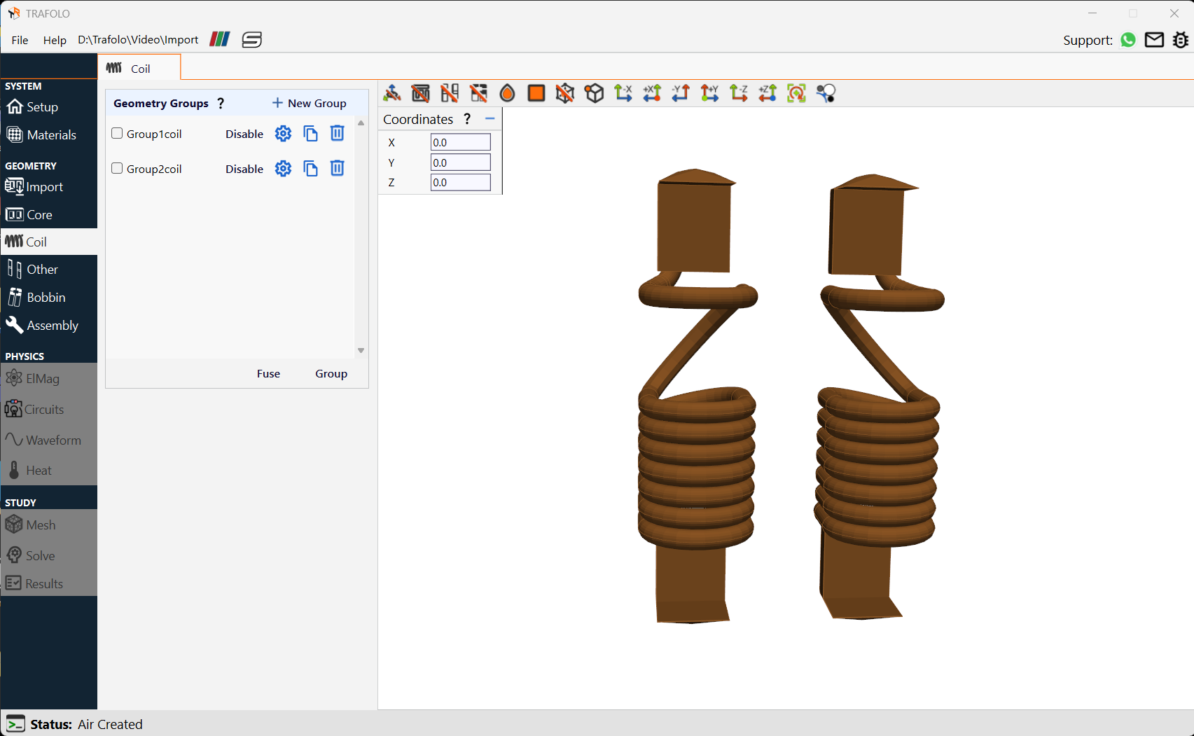 Coil after fusion
